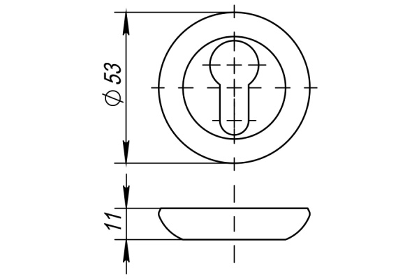 Накладка под цилиндр AJAX ET JR CF-17 кофе 43399