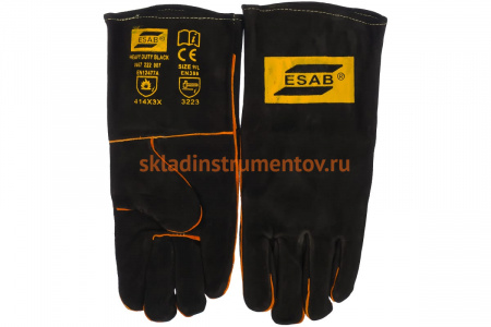 Спилковые краги с подкладкой ESAB Heavy Duty BLACK СВ000008904