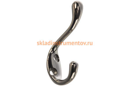 Мебельный крючок JET 586 двухрожковый, алюминий, черный никель CQ586A.002NP99