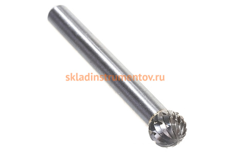 Борфреза твердосплавная сферическая с двойной насечкой (8х7 мм; хвостовик 6 мм) ПНЕВМО-ТРЕЙД D0807-M06