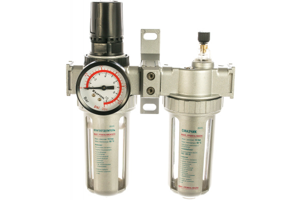 Набор аксессуаров Kraftool Industrie Qualitat для пневмосистем манометр влагоотделитель смазчик 06505