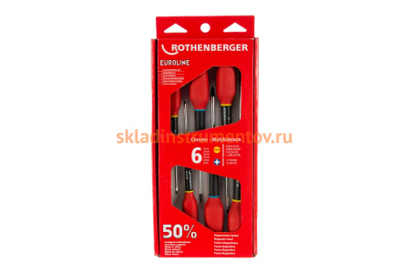 Универсальный набор отверток 6шт Rothenberger 73570