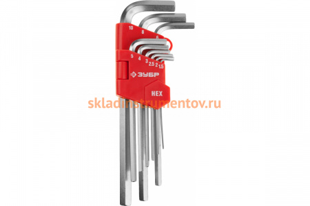 Набор имбусовых ключей Зубр Мастер 9 шт. 27460-2_z02