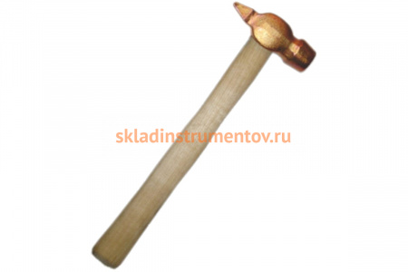 Молоток стальной с круглым бойком омеднённый искробезопасный (А-0.4 кг) СПЕЦ И-00790