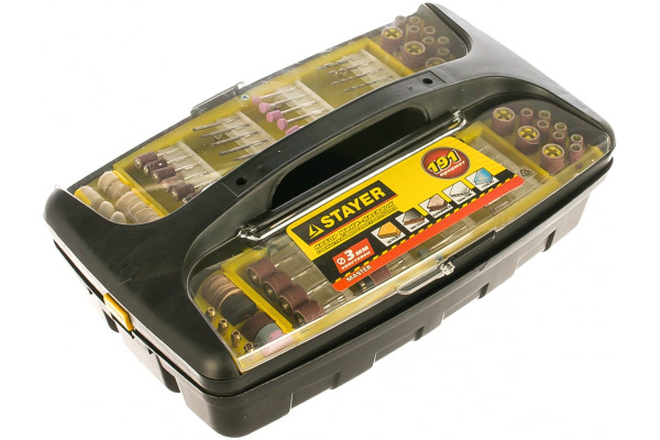 Набор мини-насадок в пластиковом боксе (191 предмет) для гравировальных машин Stayer 29906-H191