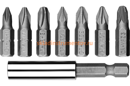 Набор биты МХ-8 CR-V ЗУБР 26089-H8