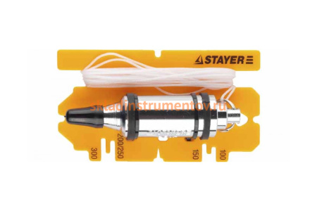 Строительный отвес со шнуром и противоударными ободками STAYER PROFI 600 г 06352-60