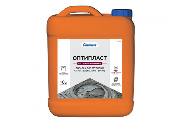 Пластифицирующая добавка Оптимист Оптипласт С409 10 л OPO010