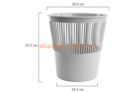 Корзина для бумаг BRAUBERG сетчатая, 9 литров, серая 237002 Корзина для бумаг BRAUBERG сетчатая, 9 литров, серая 237002