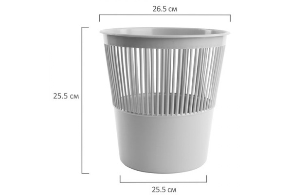 Корзина для бумаг BRAUBERG сетчатая, 9 литров, серая 237002 Корзина для бумаг BRAUBERG сетчатая, 9 литров, серая 237002