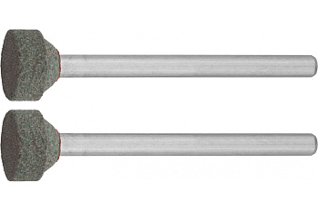 Шлифовальный абразивный круг Зубр карбид кремния на шпильке P 120 d 10x3.2 мм L 45 мм 2 шт. 35915