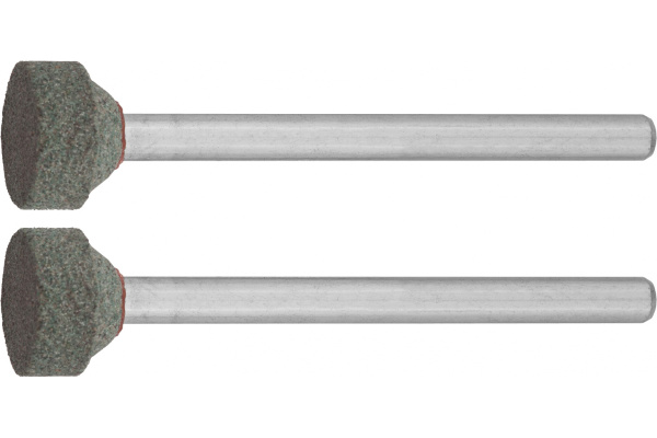 Шлифовальный абразивный круг Зубр карбид кремния на шпильке P 120 d 10x3.2 мм L 45 мм 2 шт. 35915