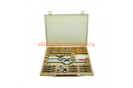 Резьбонарезной набор Bucovice Tools M1-D, М3-М12, в деревянном кейсе 310128