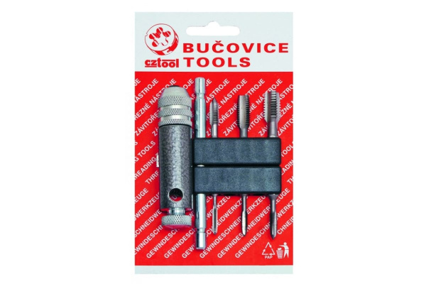 Набор метчиков-бит Bucovice Tools BIT4 M3-M10, HSS, с цанговым воротком 948410