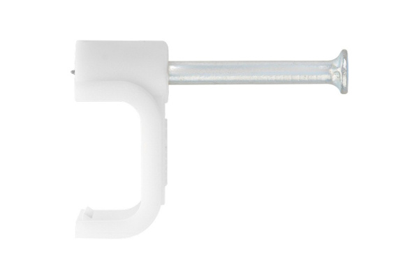 Электроустановочные скобы СИБРТЕХ 12мм,прямоугольный профиль,40шт.//47542