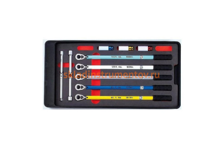 Набор калиброванных динамометрических ключей, головок с защитным покрытием и крестовой ключ FORCE 64707