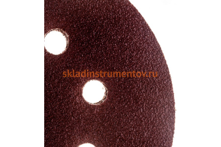 Круг абразивный на ворсовой подложке под липучку (5 шт; 125 мм; P60; 8 отв) MATRIX 73803