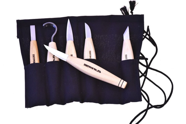 Резчицкий набор N2, 5 ножей + 1 стамеска Петроградъ М00014186