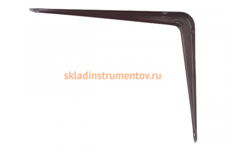 Угловой кронштейн с ребром СИБРТЕХ 75х100 мм коричневый 94021