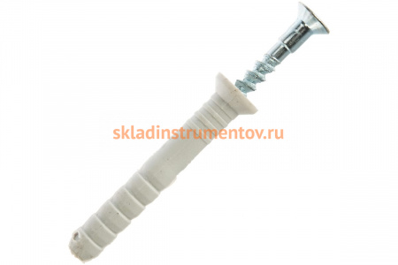 Дюбель-гвоздь нейлоновый с потайным бортиком 125 шт. (6x40 мм; ТФ5) Зубр 4-301375-06-040