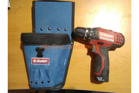 Кобура для шуруповерта с отделениями для бит и сверл Зубр ЭКСПЕРТ 38630