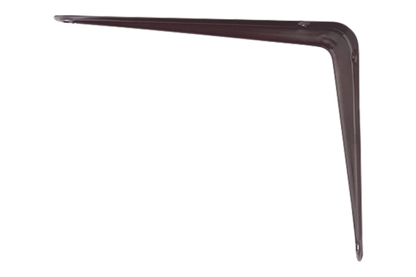 Угловой кронштейн с ребром СИБРТЕХ 75х100 мм коричневый 94021