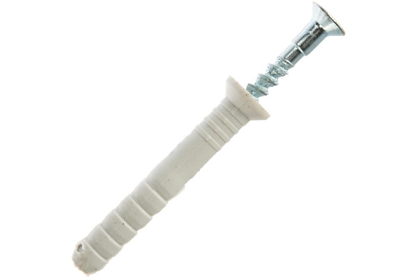 Дюбель-гвоздь нейлоновый с потайным бортиком 125 шт. (6x40 мм; ТФ5) Зубр 4-301375-06-040