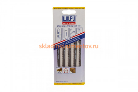 Пилка по дереву HC 33 (5 шт; 132х7.8х1.45 мм; 105 мм; 8.5 TPI; HCS/CV) WILPU 215000005