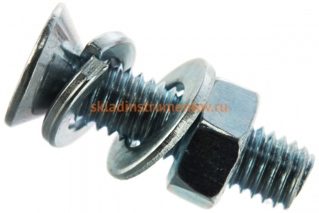 Винт ЗУБР DIN965 в комплекте с гайкой DIN934 16 шт, 303456-05-020