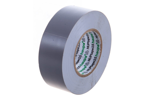 Изолента ПВХ HAUPA цвет серый, шир.25 мм, длина 20 м, d 74 мм 263866
