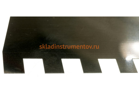 Фасадный зубчатый шпатель (нержавеющая сталь, 350мм, зуб.10x10мм) РемоКолор Мастер 12-9-350