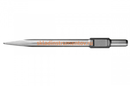 Зубило пикообразное 400 мм, HEX 30 БУРАН Зубр 29375-00-400