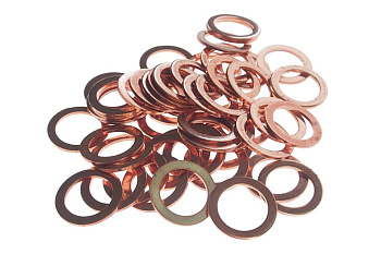 Набор медных шайб JTC размер: толщина 1.2, внутр. д. 14.4, наружн. д. 19.8 50 шт. 2014