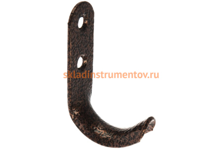 Крючок-вешалка СИБРТЕХ№7, антик медь, 10шт. 91599