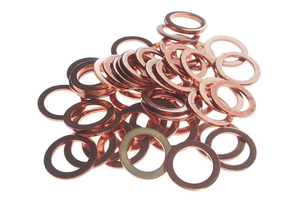 Набор медных шайб JTC размер: толщина 1.2, внутр. д. 14.4, наружн. д. 19.8 50 шт. 2014