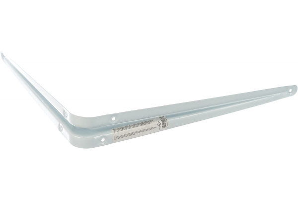 Угловой кронштейн с ребром СИБРТЕХ 300х350 мм белый 94018