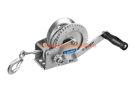 Ручная барабанная лебедка тяговая, тросовая, 0.9 т, 8 м ЗУБР ПРОФЕССИОНАЛ 43113-0.9_z01