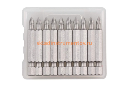 Биты "МАСТЕР" кованые 10 шт. (50 мм; PH1; хвостовик E 1/4") Зубр 26001-1-50-10