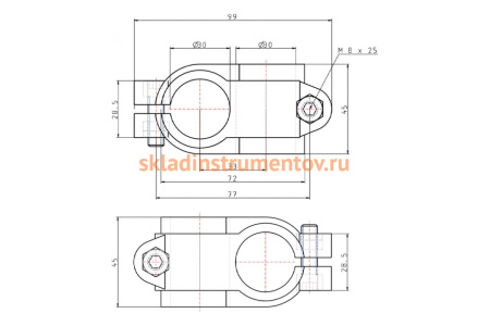 Крестовой зажим KIPP K0472.3030