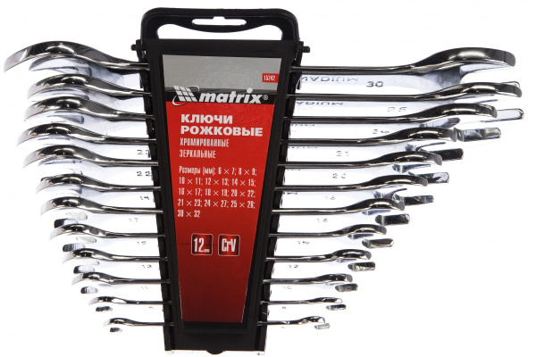 Набор рожковых ключей 12 шт. MATRIX Master 15242
