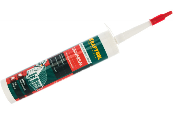 Силиконовый герметик KRAFTOOL KRAFTSIL FX100 300 мл, универсальный, белый 41253-0
