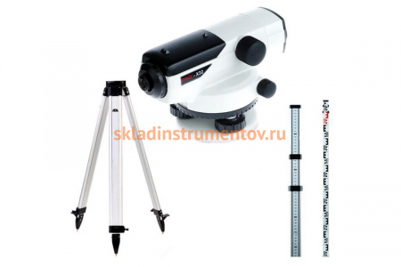 Комплект ADA: нивелир PROF X32 с поверкой + рейка STAFF 4 + штатив на винтах Strong S А00199_К