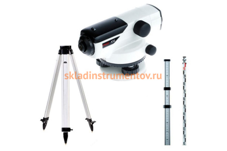 Комплект ADA: нивелир PROF X32 + рейка STAFF 4 + штатив на винтах Strong S А00119_К