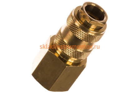 Быстроразъем пневматический с клапаном - внутренняя резьба 1/2" ЭВРИКА ER-BSE1-4SF