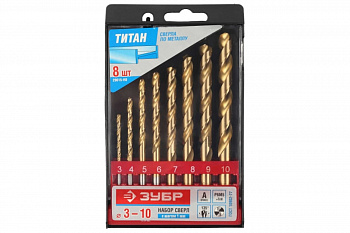 Набор сверл по металлу 8 шт. (3-10 мм) Зубр 29615-H8