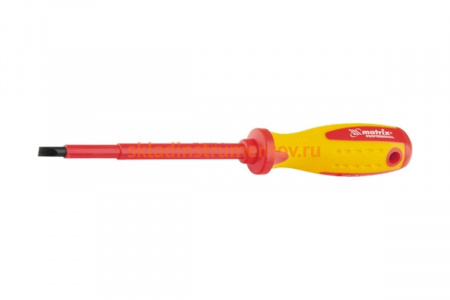 Отвертка Insulated SL4,0x100 мм MATRIX PROFESSIONAL 12916