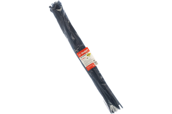 Нейлоновые хомуты Зубр черные, 9x760 мм, 50 шт. 309030-90-760