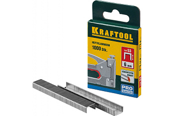 Скобы "EXPERT" из закаленной проволоки Kraftool тип 53 красные, 18 мм, 1000 шт 31670-18