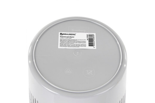 Корзина для бумаг BRAUBERG 11 литров, сетчатая, серая 230442 Корзина для бумаг BRAUBERG 11 литров, сетчатая, серая 230442