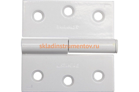 Дверная разъемная петля STAYER Master цвет белый левая 75 мм 37613-75-2L